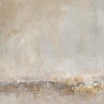 Abstracte Japandi wanddecoratie