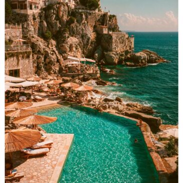 Arte fotográfico de la costa amalfitana en Italia