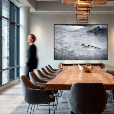 Zwart wit fotokunst van wilde paarden op de prairie