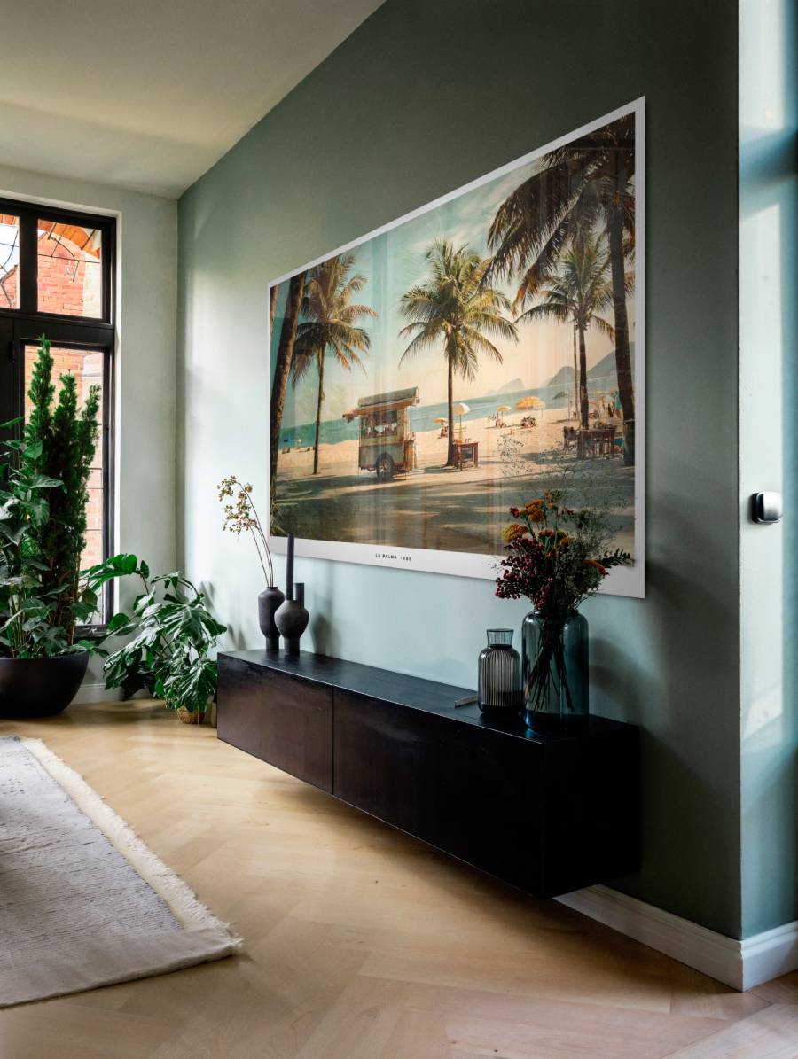 Photo rétro de plage tropicale