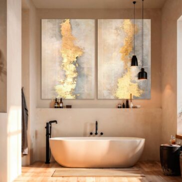 Abstraktes Bild mit Gold