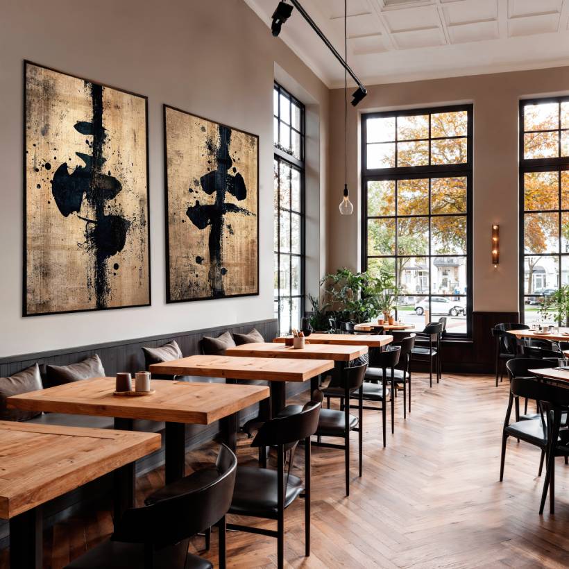 Abstract Japanese wall art