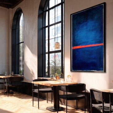 Abstrakte Wandkunst, Sonnenuntergang