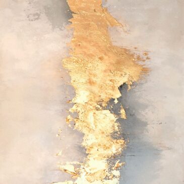 Abstrakte Wandkunst mit Gold