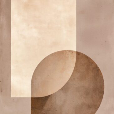 Abstrakte Japandi-Wanddekoration