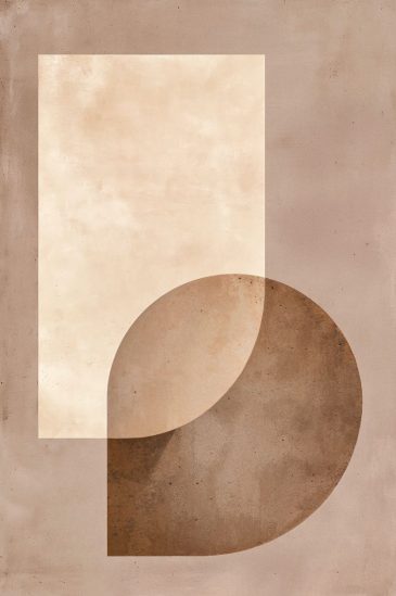 Abstracte Japandi muurdecoratie