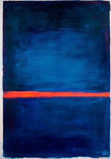 Abstracte kunst aan de muur