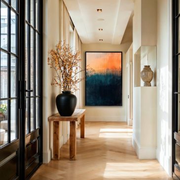 Abstract Collection VII abstracte kunst aan de muur in modern interieur