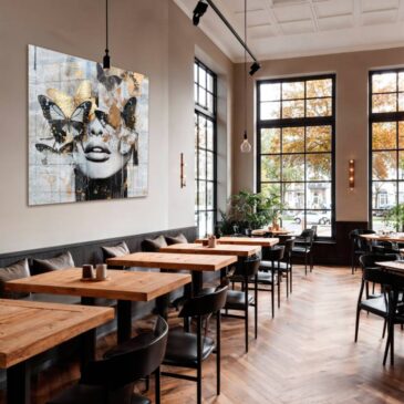 Blissful IV large luxury female portrait wall decoration in restaurant