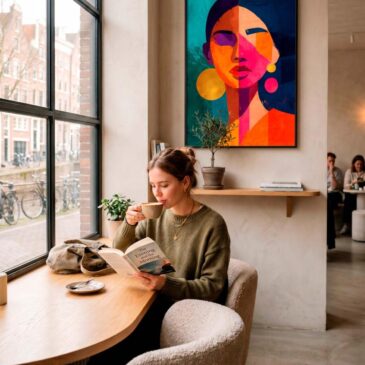 Shapes of Identity – abstract vrouwelijk portret met geometrische kleurvlakken | The Art of Interior