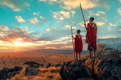 Wanddecoratie van de Masai cultuur
