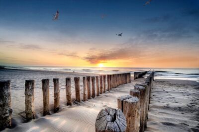 Luxury wall decoration of a beach