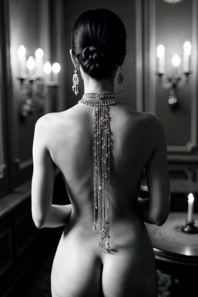 Luxe wall art van nude sexy woman