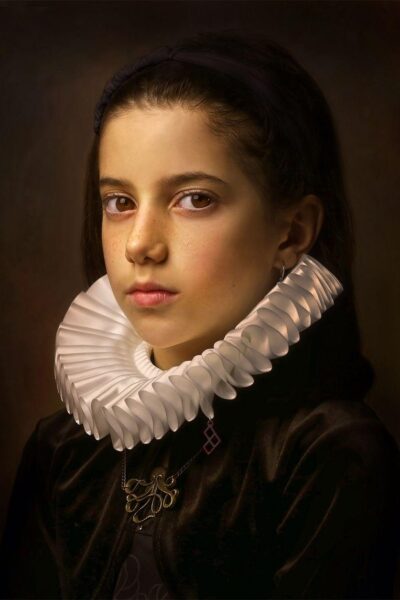 Klassiek portret van een meisje.