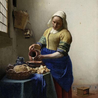 Schilderij van oude meester, het Melkmeisje